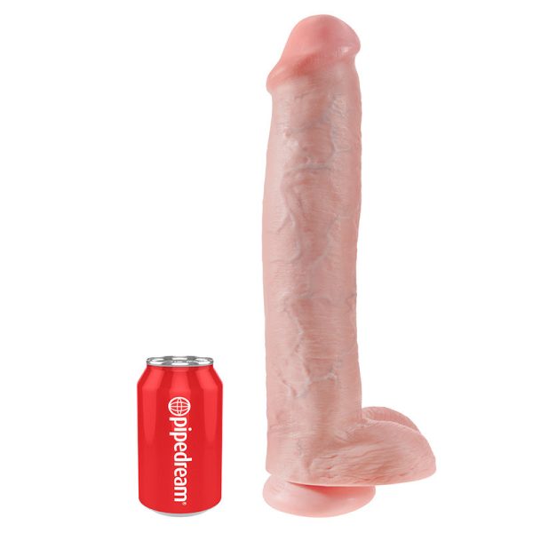 King Cock 15 Cock with Balls Beige (7673561645298)