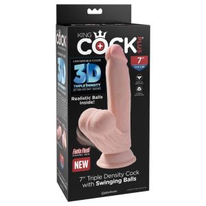 King Cock Plus 7″ Triple Density Cock With Swinging Balls (7742828151026)