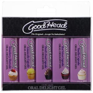 Doc Johnson GoodHead Oral Delight Gel 5 Pack Cupcakes (8096484655346)