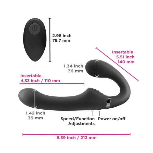 nsnovelties - Shi/Shi Midnight Rider - Black - Strapless Strap on (7925669003506)
