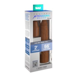 Fantasy X-tensions Elite 8 Inch Sleeve in Tan and Light with 2 inch plug