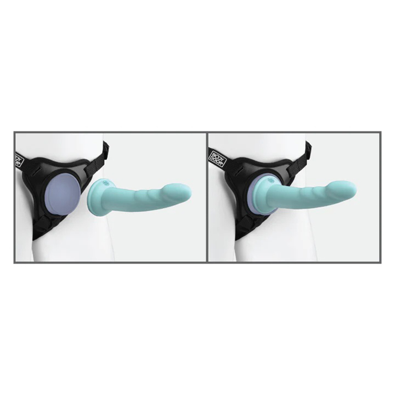 Illustration of how the dildo attaches to the body dock