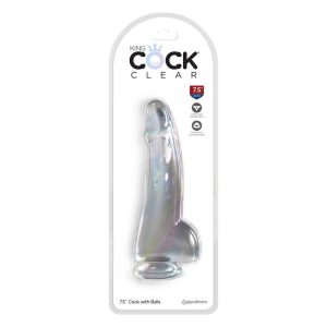 Pipedream Products - King Cock 7.5” with Balls - Clear (7941980029170)