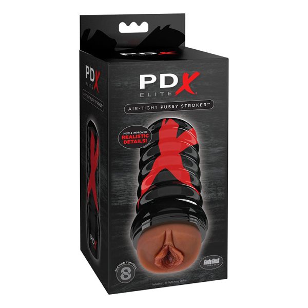 Pipedream Products PDX Elite Air Tight Pussy Stroker - Brown/Black (7950389706994)