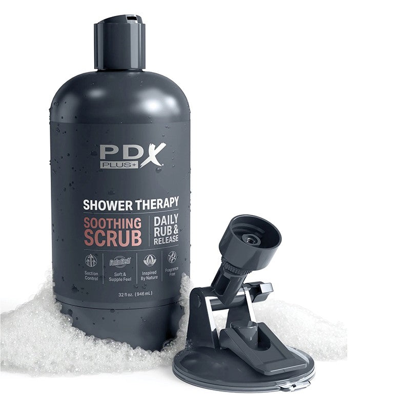 Pipedream Products - Shower Therapy Soothing Scrub Tan - Hands Free Stroker (7957893873906)