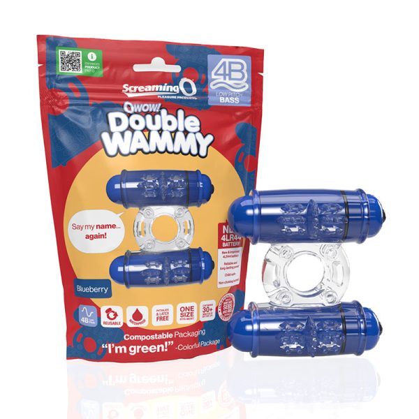 Screaming O 4B Double Wammy Couple's Vibrating Cock Ring (8078390001906)
