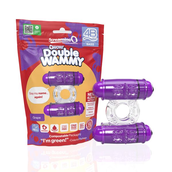 Screaming O 4B Double Wammy Couple's Vibrating Cock Ring (8078390001906)