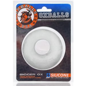 BIGGER OX, thicker bulge maker super mega-stretch cockring - CLEAR ICE (7939972759794)