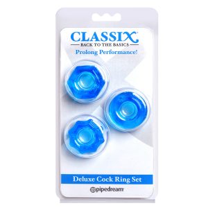 Deluxe Cock Ring Set Blue (7752658714866)