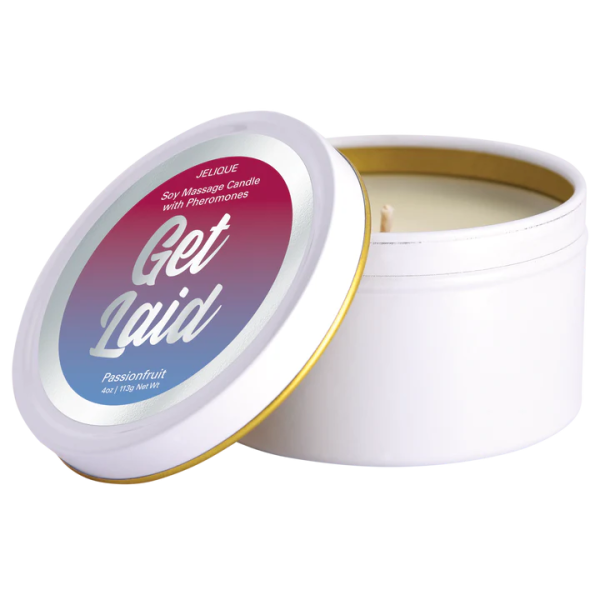 SOY MASSAGE CANDLE GET LAID PASSION FRUIT 4 FL OZ (7616202473714)