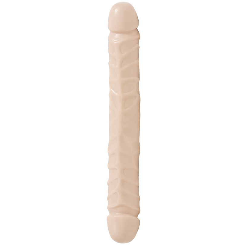 Doc Johnson 12-inch Jr. Double Header product image Doc Johnson 12-inch Jr. Double Header, flexible wellness massager, white, standalone