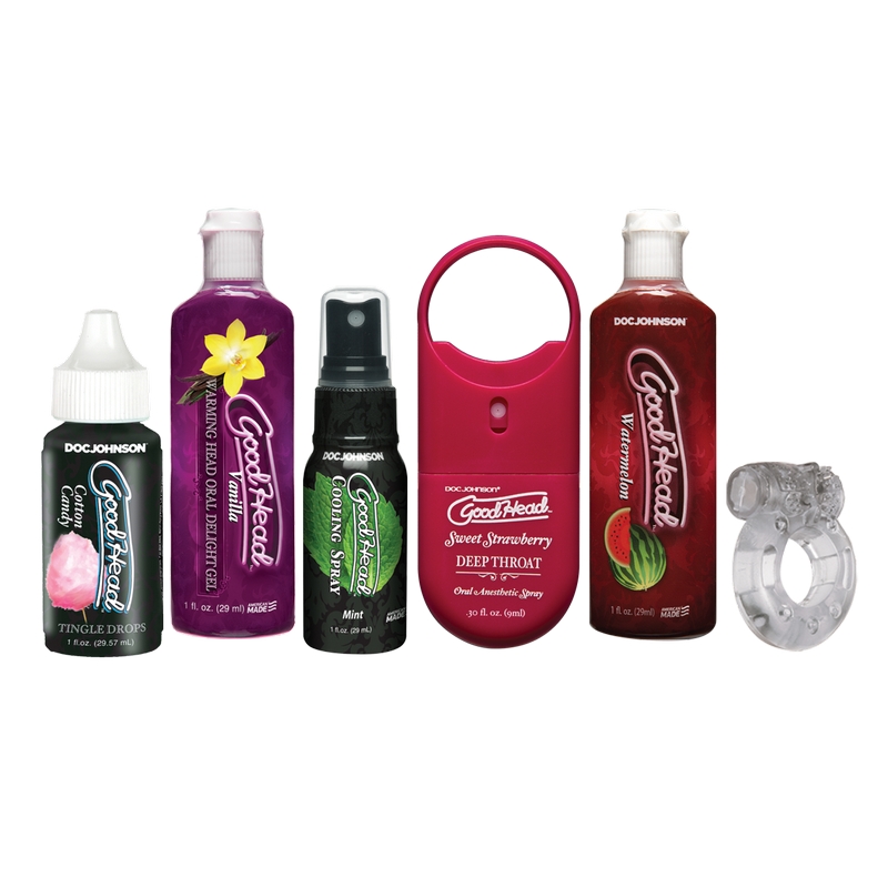 GoodHead™ Oral Pleasure Kit – Flavored Gels, Sprays & Vibrating Ring - Image 2