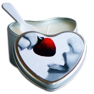 Heart Tin Edible Massage Candle Strawberry 4.7 oz (7860356481266)