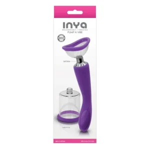 Inya Dual Action Massager with interchangeable suction cups and silicone vibrator