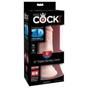 King Cock Plus 6 Triple Density Cock Beige (7864497864946)