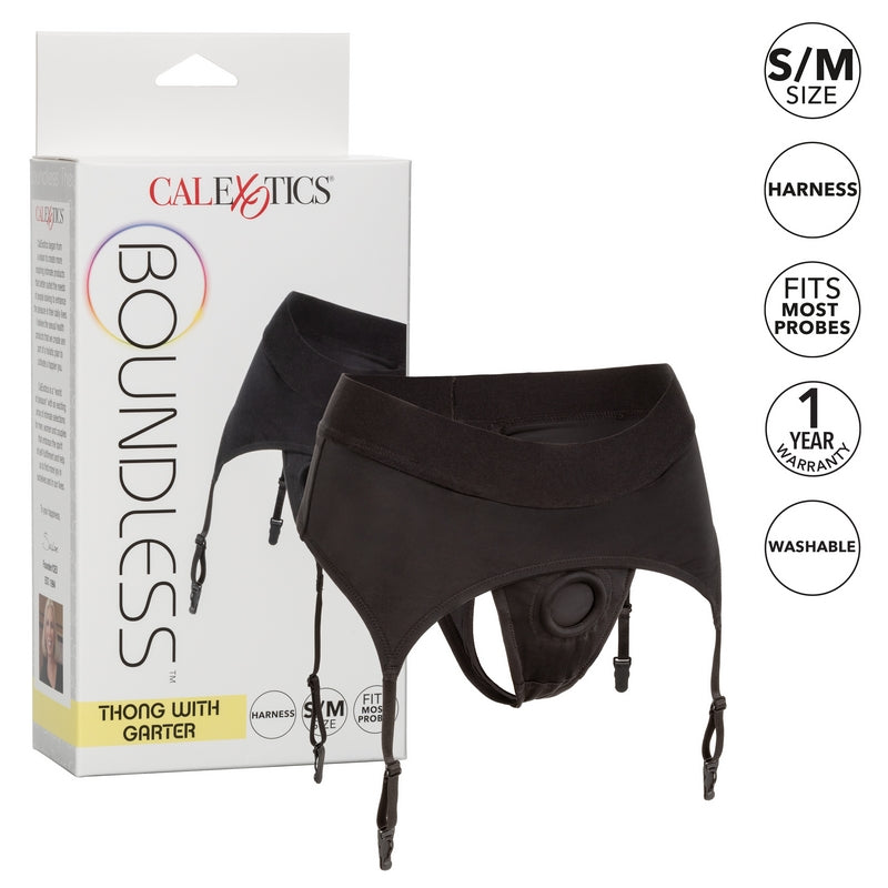 California Exotics - Boundless Thong with Garter Large/X-Large (7681130397938)
