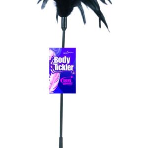 Sportsheets Sensual Feather Wand in Midnight Black sensory tickler toy.
