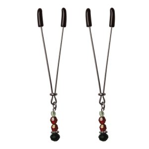 Ruby Black Nipple Clips (7667741458674)
