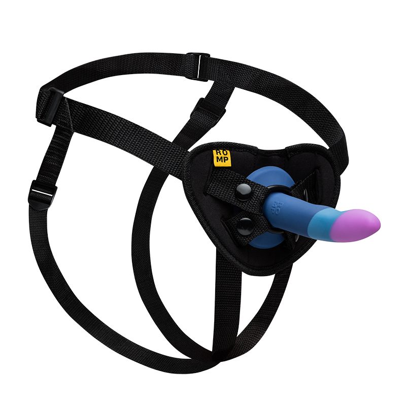 ROMP Piccolo Curved Silicone Dildo & Pegging Kit - Image 2