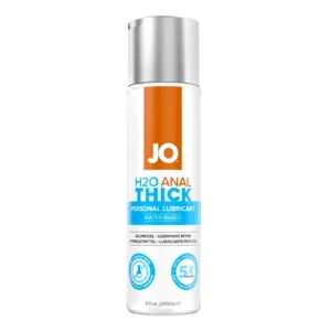 Large 8 oz (240 ml) bottle of System JO H2O Anal Thick water-based lubricant.
