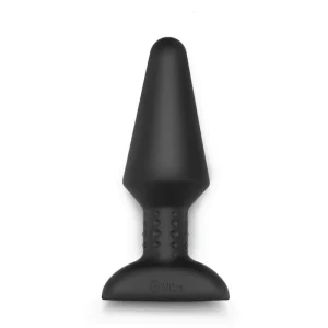 b-Vibe Vibrating Rimming Plug XL Black product image Studio product shot of the b-Vibe Vibrating Rimming Plug XL resting by itself.