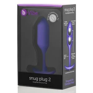 b-Vibe Snug Plug 2 (Incl the Vibrating Snug Plug 2) - NO VIBRATION SNUG PLUG 2 PURPLE