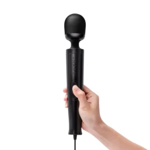 plug-in-vibrating-massager-black-and-ombre-handheld-display