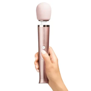petite-rechargeable-vibrating-massager-rose-gold-handheld-display
