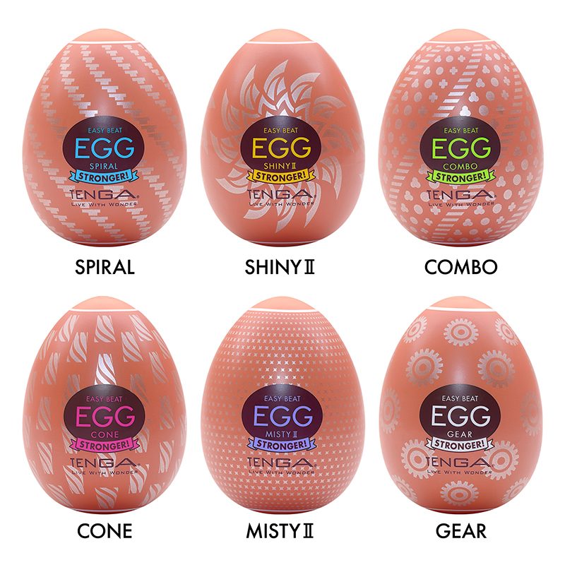 TENGA EGG Hard Boiled II Series 6-Pack Variety Set
