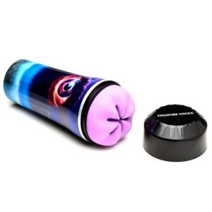 Creature Cock Wormhole Alien Stroker product image Purple alien stroker with textured taloned entry point close up