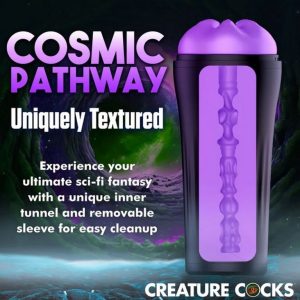 Creature Cock Wormhole Alien Stroker product image Alien stroker textured interior sleeve with ribs grooves and stimulation nubs