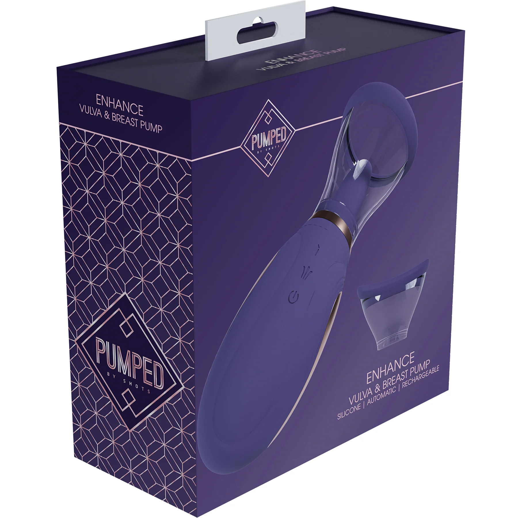 Enhance Vulva and Breast Pump retail packaging displaying product image and design.