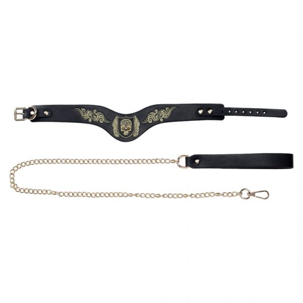 Ouch! Florence Collection Collar with Leash – Stylish PU Leather Bondage Accessory - Image 2