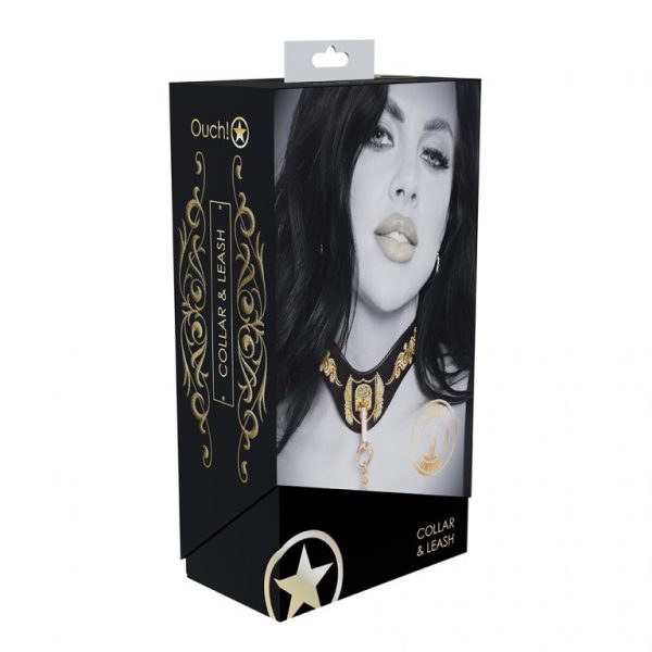 Ouch! Florence Collection Collar with Leash – Stylish PU Leather Bondage Accessory - Image 3