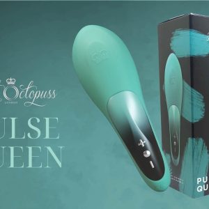 Hot Octopuss PULSE QUEEN product image Promotional poster for the Hot Octopuss Pulse Queen clitoral massager.