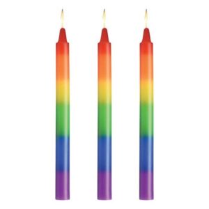 Pride Rainbow Drip Candles Set of 3