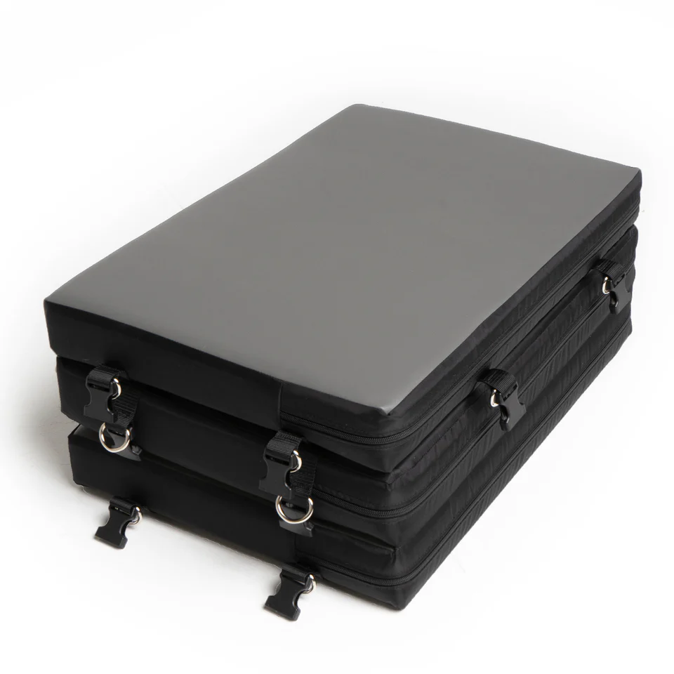 Liberator Bondi Portable Playscape with Cuffs – Grey Faux Leather Bondage Platform - Image 5