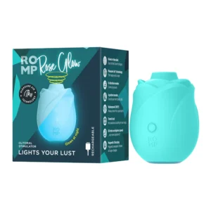 ROMP Rose Glow in the dark clitoral suction toy.