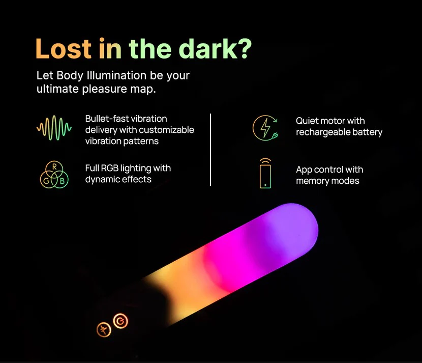 Illumination THE Bullet App Controlled LED Vibrator product image Illumination THE Bullet App Controlled LED Vibrator - Image 4