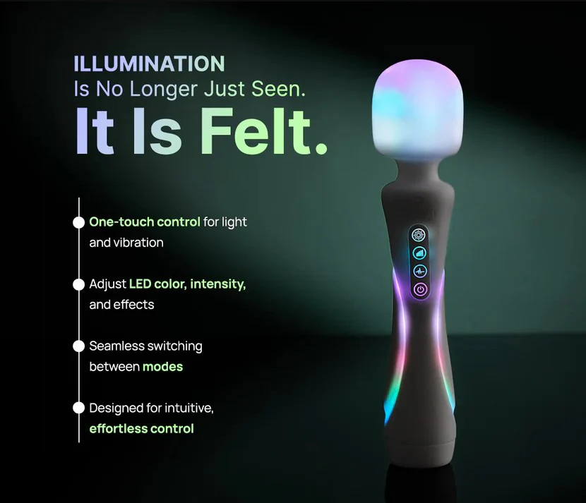 Illumination THE Wand App Controlled LED Vibrator product image Illumination THE Wand App Controlled LED Vibrator - Image 3