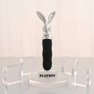 playboy bunny on the go travel vibrator cap removed in retail display case
