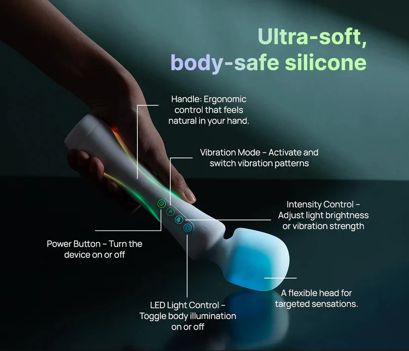 Illumination THE Wand App Controlled LED Vibrator product image Illumination THE Wand App Controlled LED Vibrator - Image 8