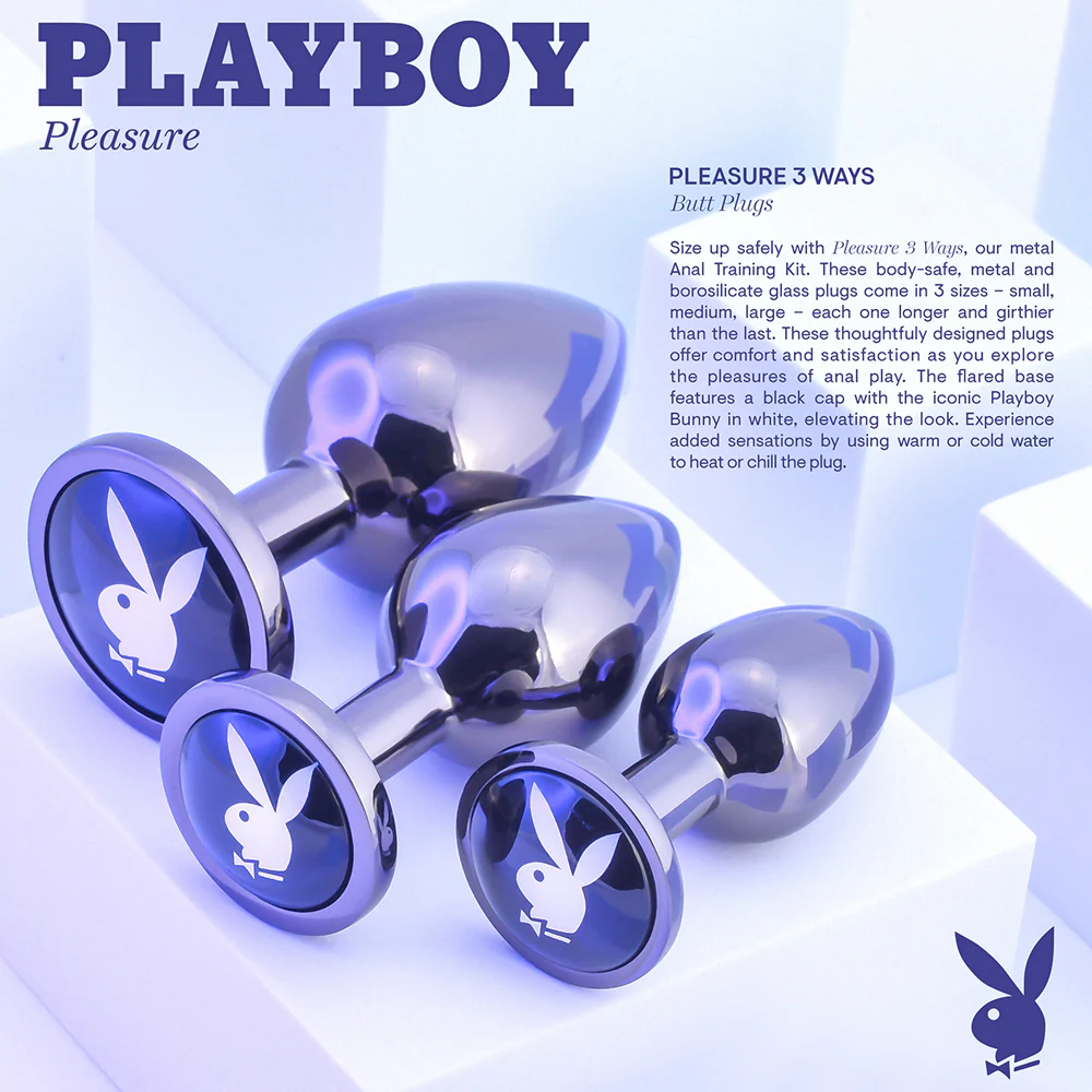 Playboy Pleasure 3 Ways Butt Plug Set - Image 3