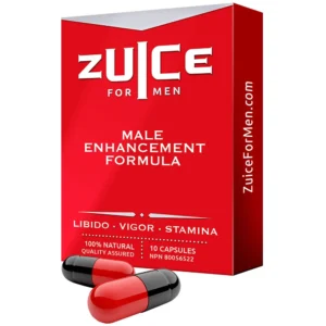 Zuice capsules natural male enhancement 2 pack and 10 pack boxes