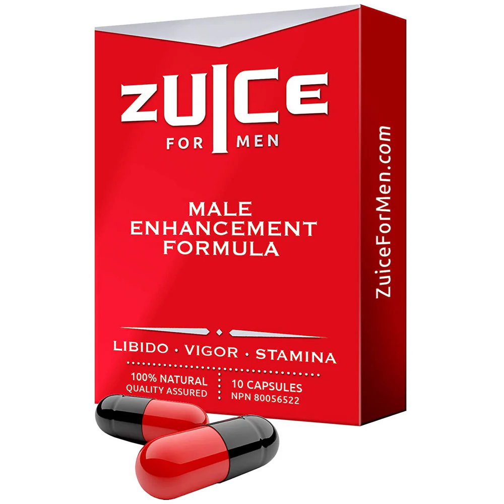Zuice capsules natural male enhancement 2 pack and 10 pack boxes