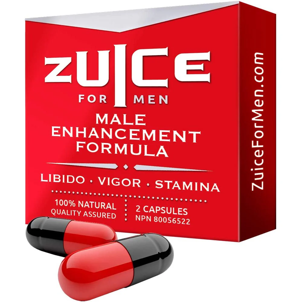 Zuice capsules natural male enhancement 2 pack and 10 pack boxes