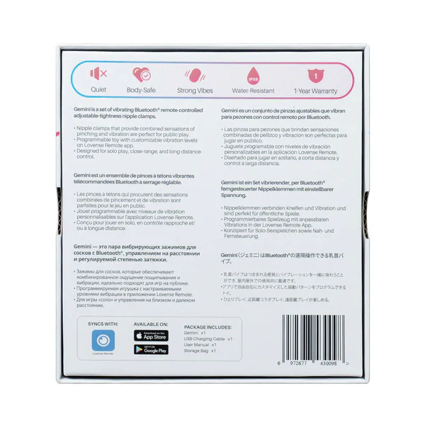 Gemini App-Controlled Vibrating Nipple Clamps - Image 7