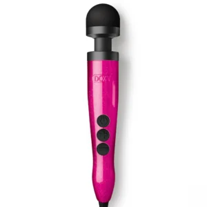 doxy-die-cast-3-plug-in-wand-massager-hot-pink-vertical-view