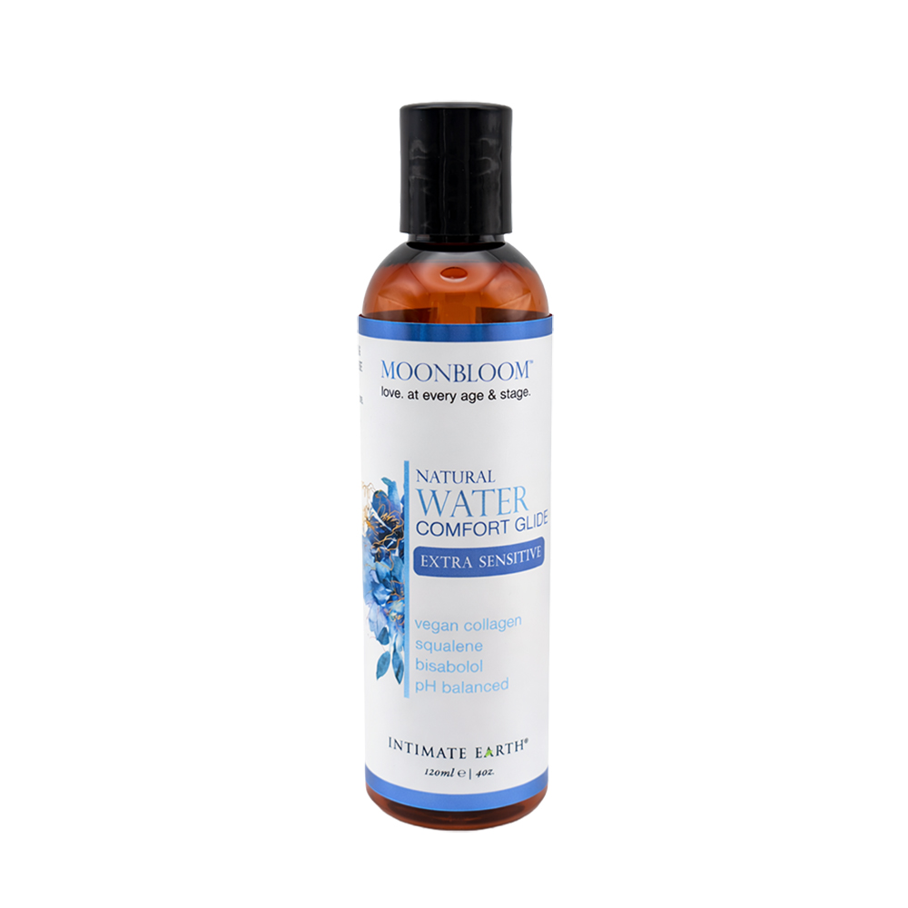 Water Based Personal Lubricant – Intimate Earth Moon Bloom product image Water based personal lubricant intimate earth moon bloom 120ml bottle