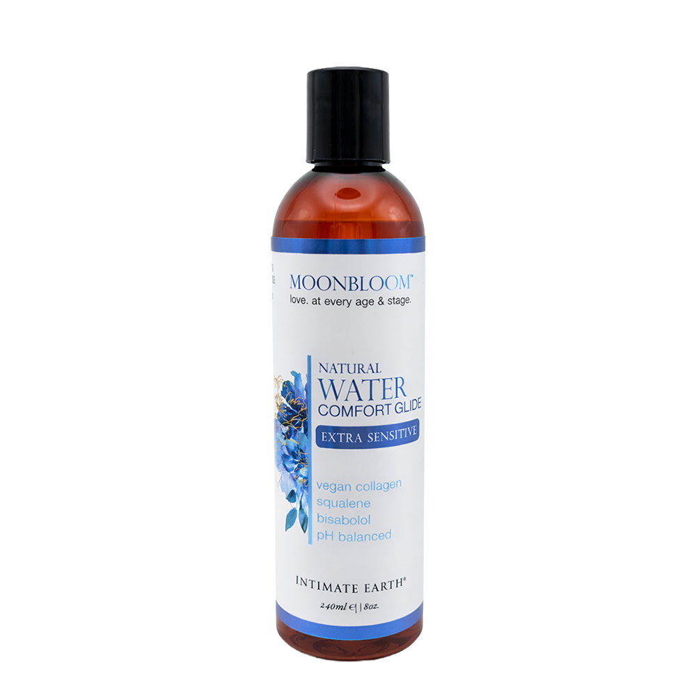Water Based Personal Lubricant – Intimate Earth Moon Bloom product image Water based personal lubricant intimate earth moon bloom 240ml bottle